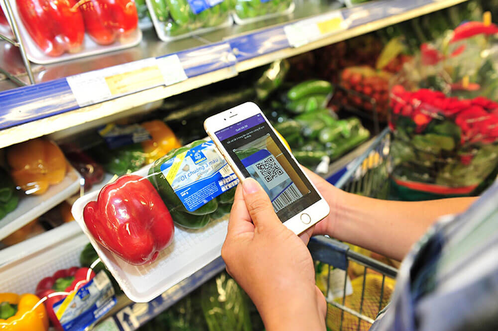 mã qr do máy in dữ liệu biến đổi ứng dụng ngành thực phẩm