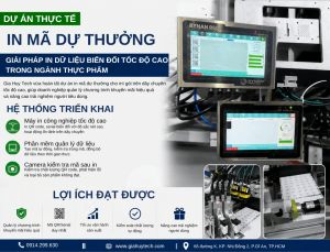 Hệ thống in mã dự thưởng cho mì gói bằng QR code trên dây chuyền sản xuất thực phẩm