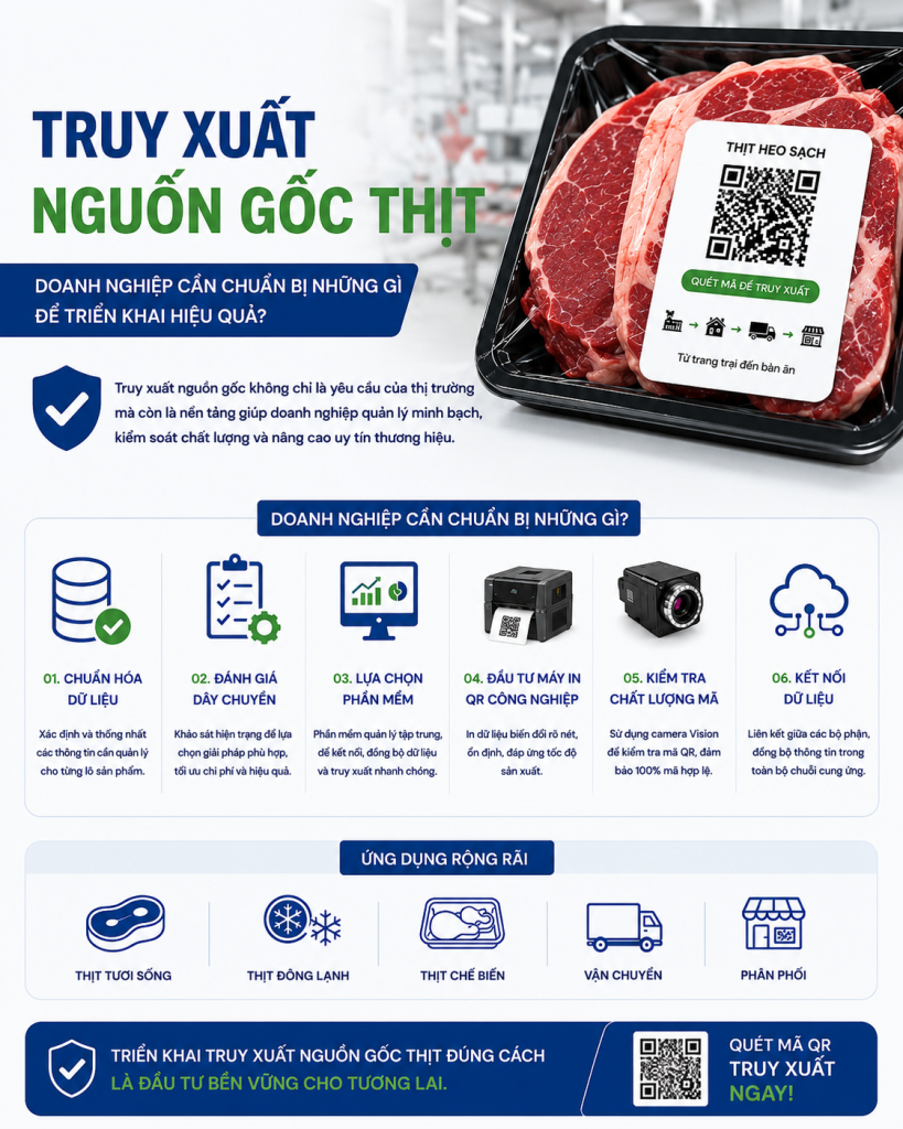 truy xuất nguồn gốc thịt qua mã QR