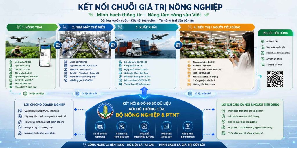 Hệ thống quản lý dữ liệu sản xuất và truy xuất