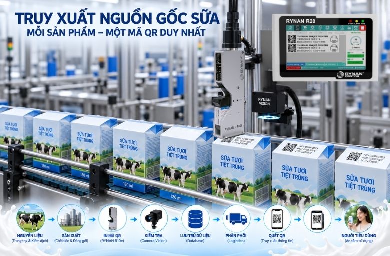 Giải pháp truy xuất nguồn gốc sữa Gia Huy