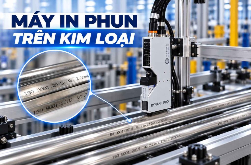 Máy in công nghiệp in thông tin trên bề mặt kim loại